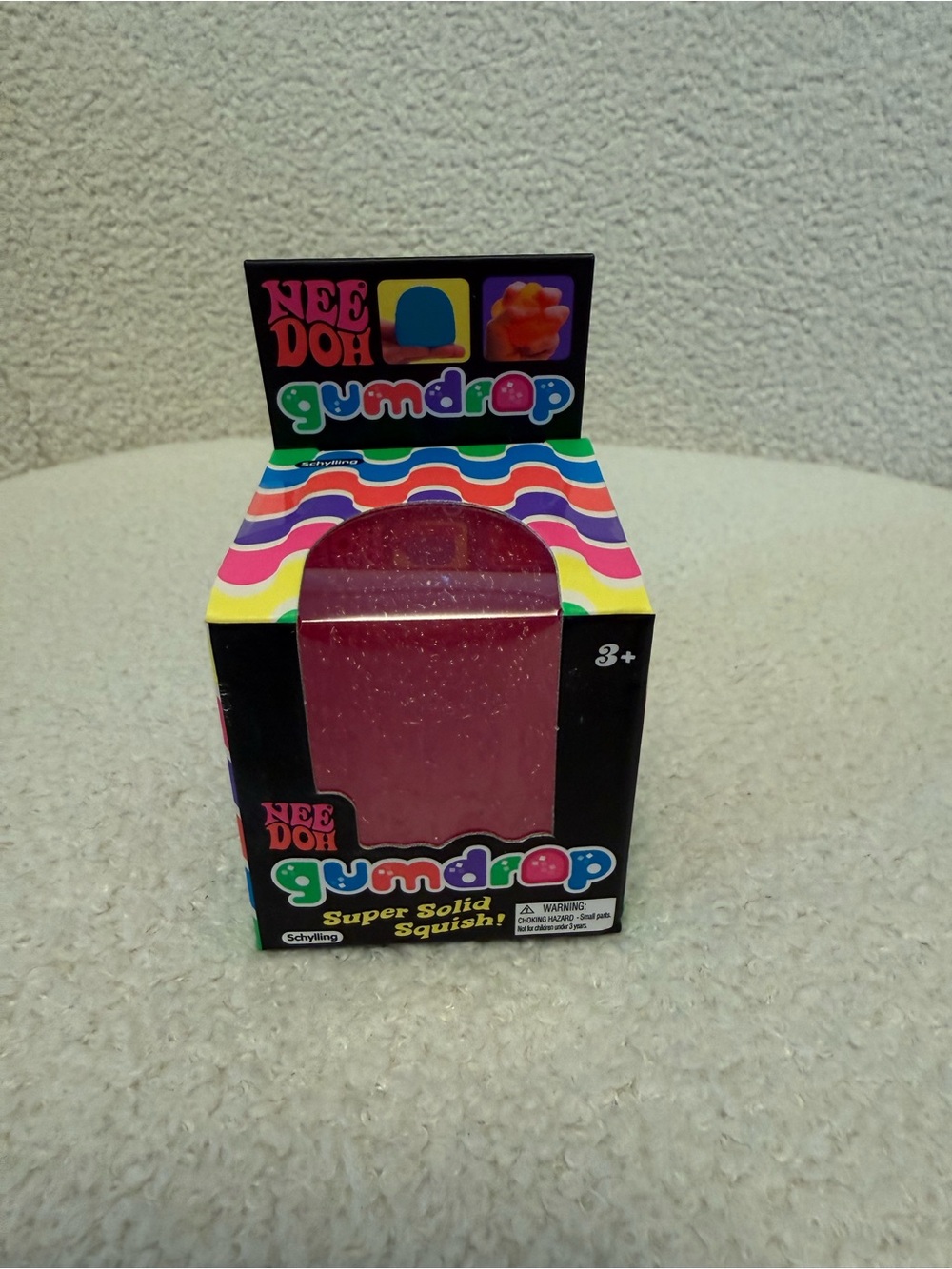 Needoh Gumdrop Super Solid Squish Toy - Pink
